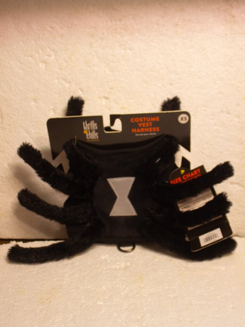 Halloween Dog Harness Spider Costume-Extra Small Dog-Reflective-New on Package